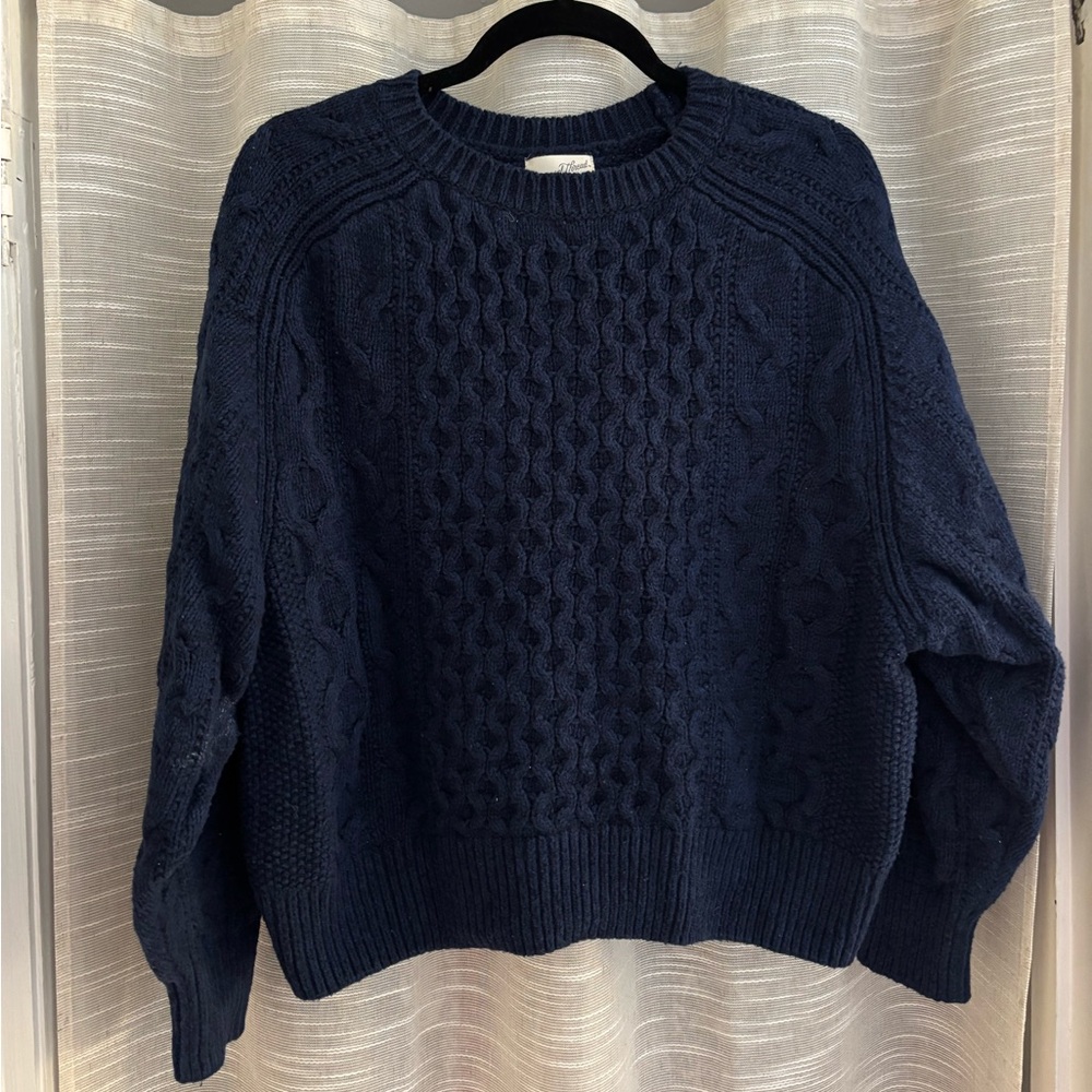Universal Thread Dark Blue Cable Knit Sweater - image 1